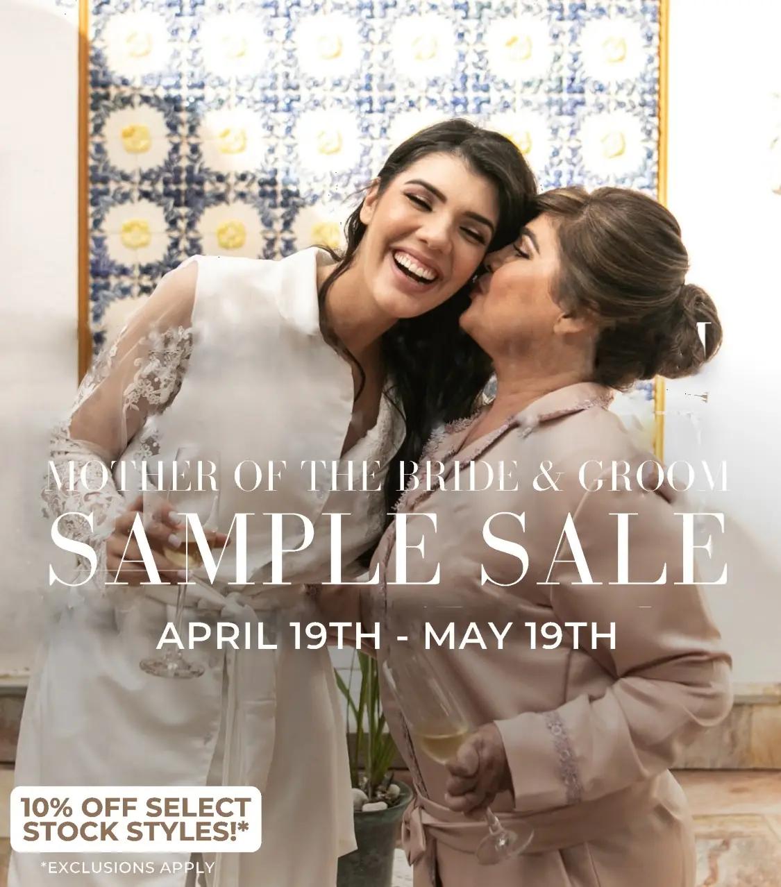 Mother of the Bride Sample Sale mobile banner