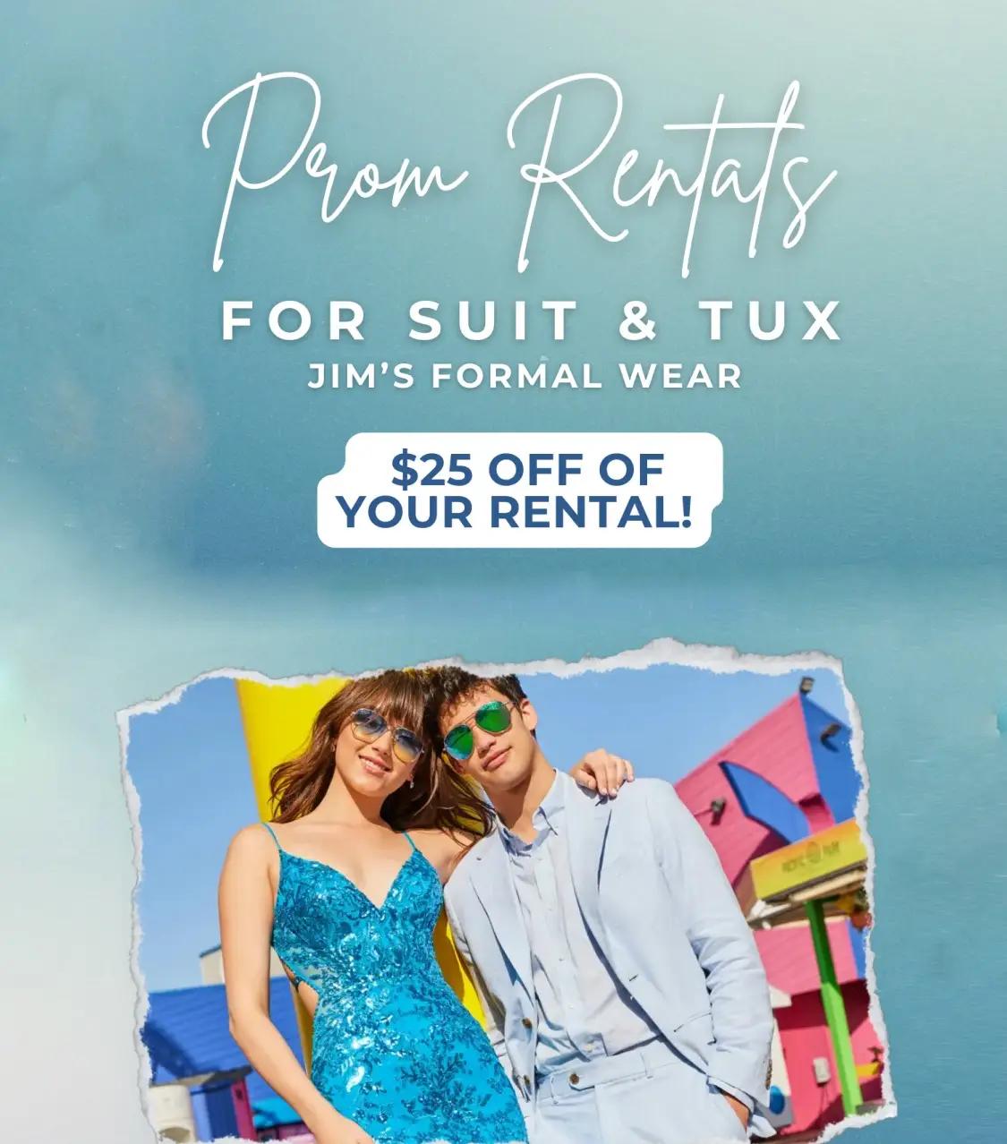 Prom Rentals desktop banner