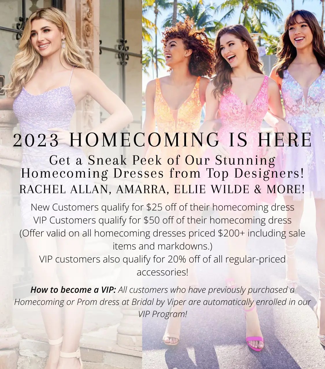 2023 Homecoming Dresses Here, book your appointment today