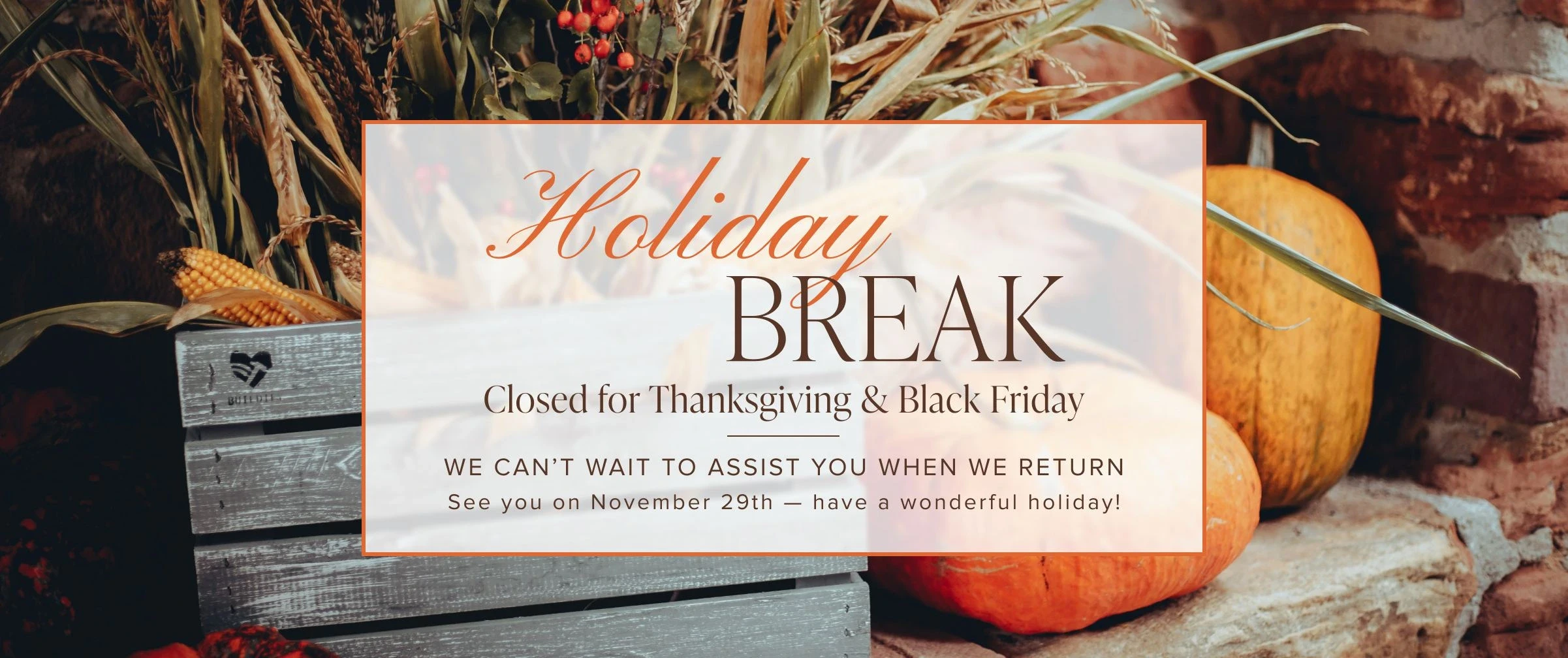 Holiday Break desktop banner